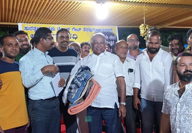 ಸುರತ್ಕಲ್ ಟೋಲ್‌ಗೇಟ್ ಬಳಿ ರಾತ್ರಿಯಿಡೀ ಧರಣಿ ಕುಳಿತ ಅಭಯಚಂದ್ರ