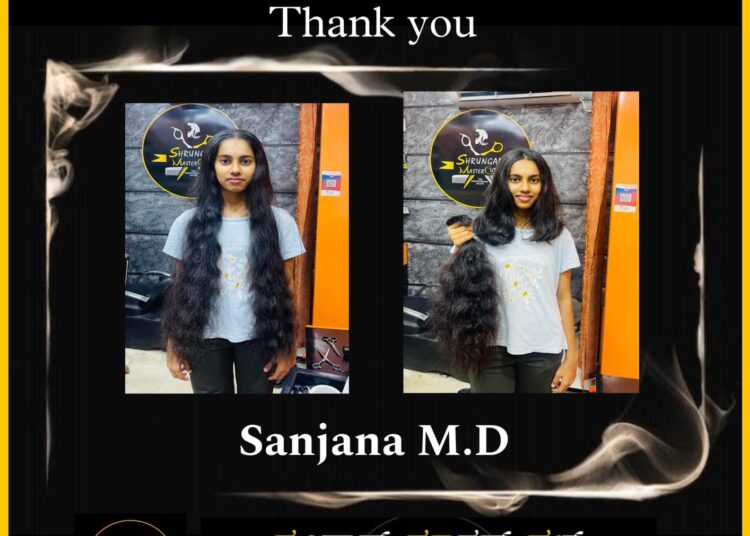 ಕ್ಯಾನ್ಸರ್ ಪೀಡಿತರಿಗೆ ಕೇಶದಾನ ಮಾಡಿದ ವಿದ್ಯಾರ್ಥಿನಿ